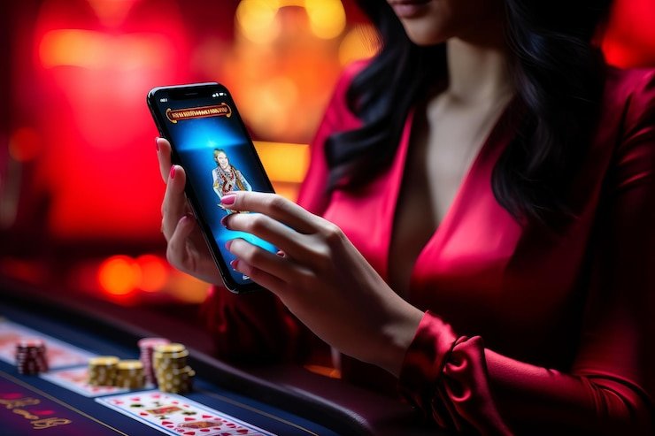 gruptoto mobile app interface showing live-dealer blackjack table on Android phone